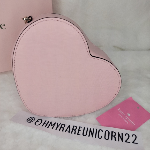 Mini Kate Spade heart ♥️ Love Shack Pink Crossbody - Picture 6 of 16